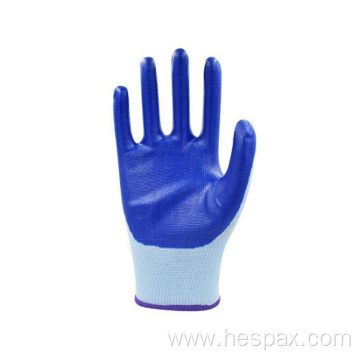 Hespax Durable Oilproof Nitrile Safety Glove Construction